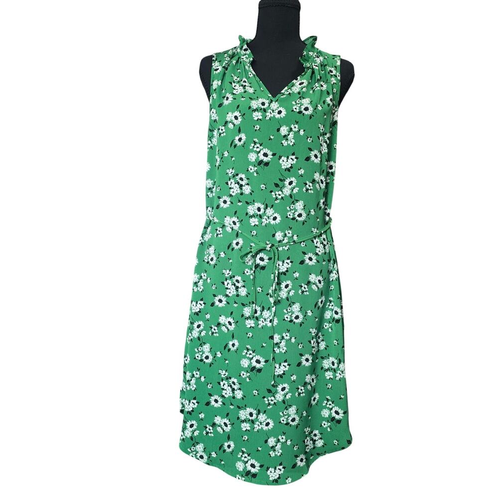 41 Hawthorn Green Floral Ruffled Sleeveless Maxi Dress Sz S